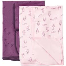 Pippi Baby Nests & Dekens Pippi Babydeken 2-pack diep purple Paars 70x70 cm