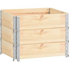 vidaXL Pallet Frame 3-pcs 80x60x19cm