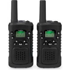 Walkie-talkie Set 2 Håndsæt Op til 6 km Frekvens kanaler: 8 PTT VOX Op til 3 Timer Hovedtelefonudgang 2 Headsets Sort