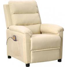 vidaXL Massagestol Stof Cremefarvet