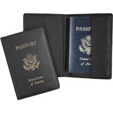 Custodie per passaporto Royce New York Foil Stamped Rfid Blocking Passport Case