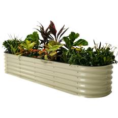 Metal planter boxes Vego Garden Tall 9 In 1 Modular Metal Raised Garden Bed 8x20.5x17.7"