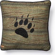 Donna Sharp Throw Oakland Lodge Bear Paw Complete Decoration Pillows Green, Multicolour (45.72x)