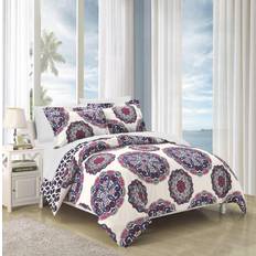 Chic Home Design DS3492-WT 2 Ibiza Super Soft Duvet Cover Blue, White