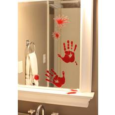 Party Balloons Beistle Bloody Handprint Clings, 12-Inch by 17-Inch Sheet