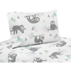 Turquoise Bed Sheets Sweet Jojo Designs Jungle Sloth Leaf Bed Sheet Gray, Green, Turquoise, Blue