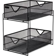 Metal Storage Boxes Mind Reader 2-Tier Metal Mesh Storage Box 2