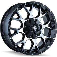 18" - 5/112 - 8" Car Rims Mayhem Warrior 8015, 20x10 Wheel with 8x6.5