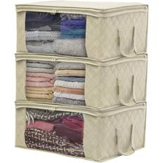 Beige Storage Boxes Sorbus 3pc Fiber Storage Box