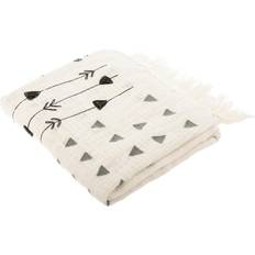 Safavieh 50"x60" Penton Fringe Blankets Gray, White (152.4x127cm)