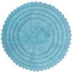 Design Imports DII Crochet Collection Vändbar Badmatta Rund 69,8 cm Diameter Cameo Blå