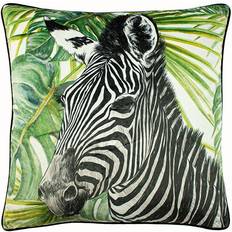 Zebramuster Komplette Dekorationskissen Riva Home Jungle Zebra Printed Botanical Komplettes Dekokissen Grün (50x)