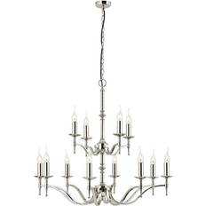 NETLIGHTING Stanford Nickel Twelve Light Pendant Lamp