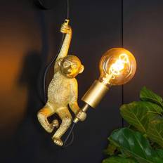 Goud Wandlampen Lucide Wandlamp E27 Goud