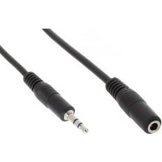 InLine stereo MiniJack forlængerkabel 3.5 mm. MiniJack