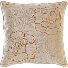 Guld Komplette pyntepuder Dkd Home Decor Gyllene Polyester Virágok Komplet pyntepude Guld (45x45cm)