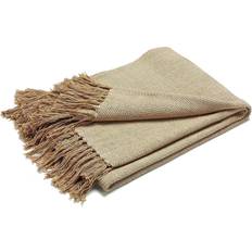 Etol Fishbone plaid Tæppe Pink, Rød, Naturfarvet, Blå, Grå, Beige, Sort (170x130cm)