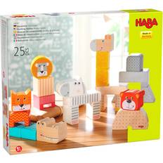 Haba Holzklötze Haba Animal Parade Wooden Blocks 25 Piece Building Block Set (Made in Germany)