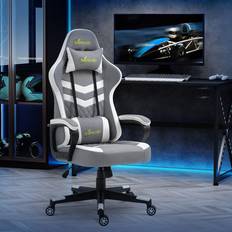 Racing Gaming Chair with Lumbar Support, white