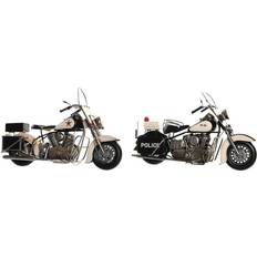 Dkd Home Decor Sort Metal Motorcykel Hvid 35 Dekorationsfigur 2stk