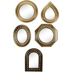 Yellow Mirrors Geko Set of 5 Gold Coloured Wall Mirror