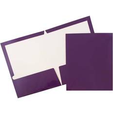 Purple Binders & Folders Jam Paper Laminated 2-Pocket Glossy Folders, 6ct.