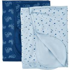 Pippi Soins Bébé Pippi Unisex baby 2-pack filt lämplig för lindning, lek och skydd, badklädesset, flerfärgad (Estate Blue 722) (tillverkarens storlek:70 x 70) Flerfärgad (estate Blue 722) En Storlek