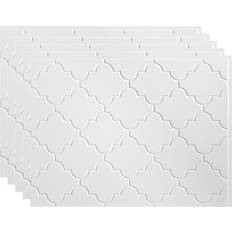 Wallpapers Fasade Monaco 18.25-in x 24.25-in Gloss White Backsplash Panels PB6800