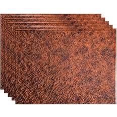 Wallpapers Fasade Hammered 24.25-in x 18.25-in Moonstone Copper Backsplash Panels PB5518