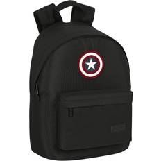 Mujer Bolsos para Computadora Safta Mochila para Portátil Capitán América 14,1'' Negro