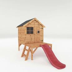Mercia 7 x 9'4ft Snug Wooden Playhouse Tower and Slide
