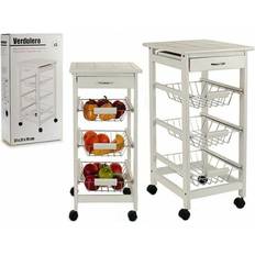 Multifärgade Rullbord BigBuy Home "Grönsaksvagn Stöd med tre nivåer (37 x 76 x 37 cm) Rullbord