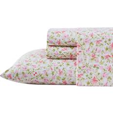 259.08 cm Underlakan Laura Ashley Norella Cotton Underlakan Grön, Rosa (259.08x)