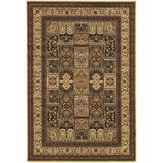 Black and white persian rug Linon RUGPT0281 Persian Treasures Brown, Black, White