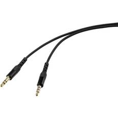 Renkforce Teleplugg Anslutningskabel [1x guldkontakt hane - 1x 3 guldkontakt hane] 1.50 m