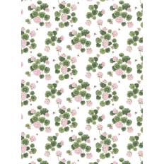 Arvidssons Textil Tyg Pelargon Astrid Metervara Grön, Rosa