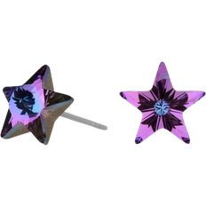 Jon Richard Vitral Star Stud Earrings - Silver/Multicolour