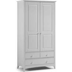 Grey Wardrobes Julian Bowen Dove Grey 2 Door 3 Drawer Combi Wardrobe