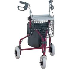 NRS Healthcare 3-Wheel Rollator Red