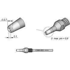 Tools C560003 afloddespids Spidsstørrelse 2.7 Indhold