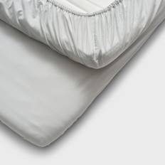 Faconsyet lagen - Percale Lagner Cura of Sweden Calm Cotton Lagen Grå, Hvid, Blå (200x160cm)