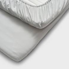 Cura of Sweden Calm Cotton Underlakan Vit, Blå, Grå (200x160cm)