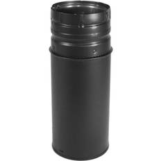 DuraVent PelletVent 4 in. Diameter 12 in. Adjustable Length Chimney Pipe, Black, 4PVL-A12B