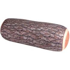 Polyester Kopfkissen Kikkerland Polyester/Spandex Log Head Rest Komplettes Dekokissen Braun