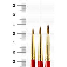 Røde Pensler Winsor & Newton Pure Red Sable: Special Value Brush Set (Sizes 1, 0, 2/0)