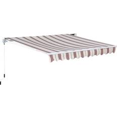 Retractable sun shade for deck OutSunny 10' Retractable Awning