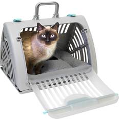 Sport Pet Sport Pet Foldable Travel Cat Carrier with A Bed Front Door