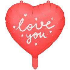 PartyDeco Foliehjerte Love you