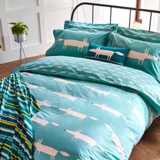 Scion Mr Fox Double Duvet Cover Blue (200x)