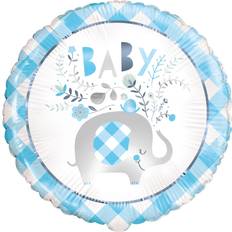 Folieballon Baby Elefant Blå